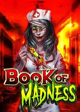 Dunkler Buch-Slot mit hoher Volatilität und Bonusrunden.